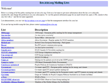 Tablet Screenshot of lists.iclei.org